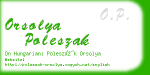 orsolya poleszak business card